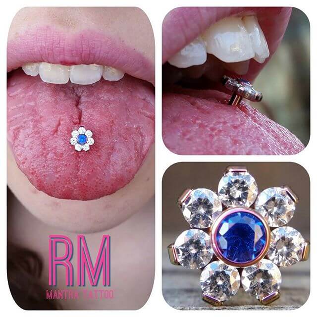 an awesome and safe tongue piercing 