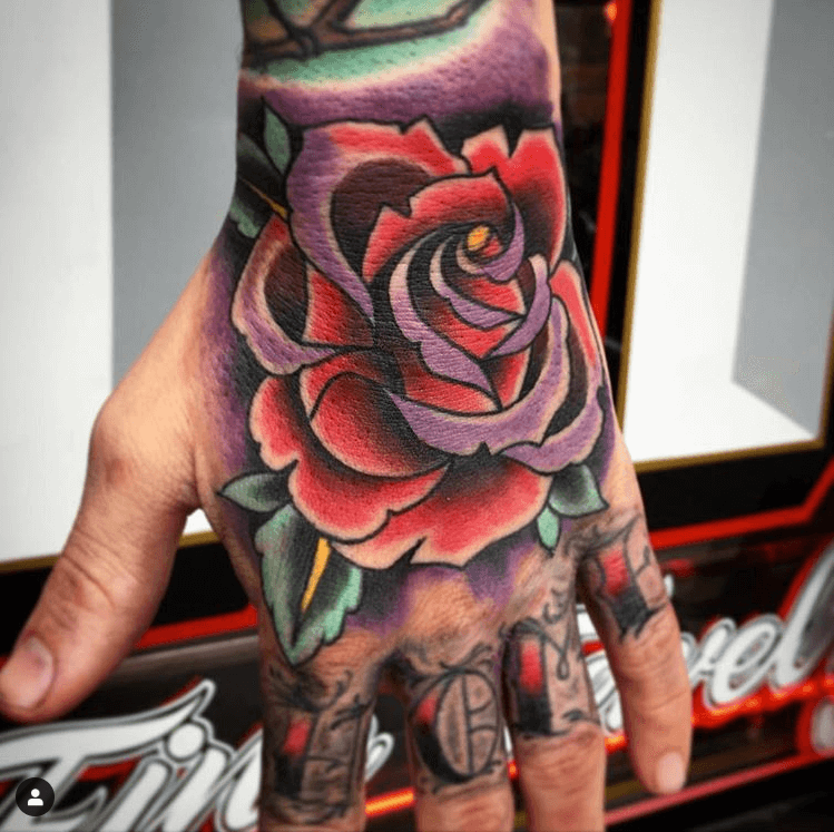 Rose Hand Tattoo Mantra Best Tattoo Piercing Shop Tattoo Artists In Denver