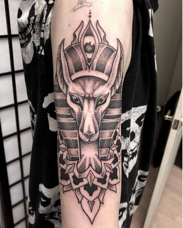 Tyler McCall Anubis Mantra Tattoo