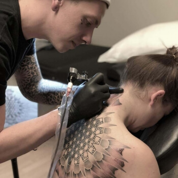Orgasm during tattoo