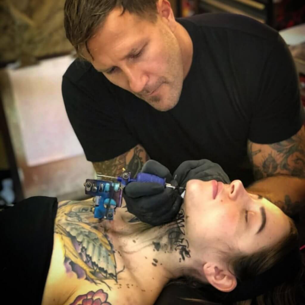 Orgasm during tattoo