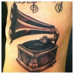 music themed tattoo