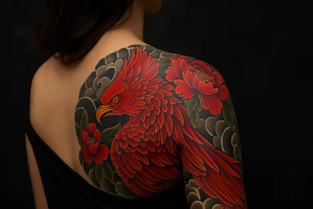 photo - a feminine traditional japanese style tattoo