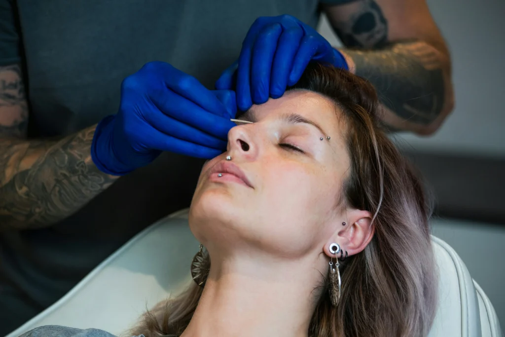 what is a bridge piercing