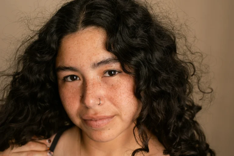 photo - a girl with a deep nose piercing meaning